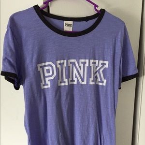 VS Pink Raglan purple/black T
